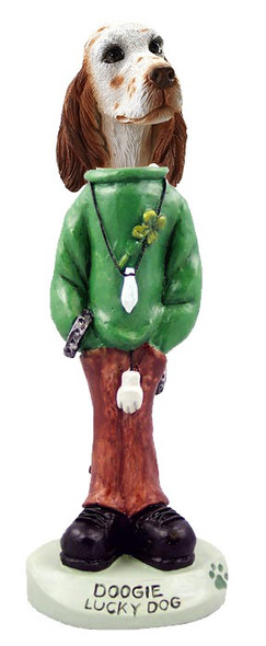 Orange Belton English Setter Lucky Doogie Collectible Dog Figurine