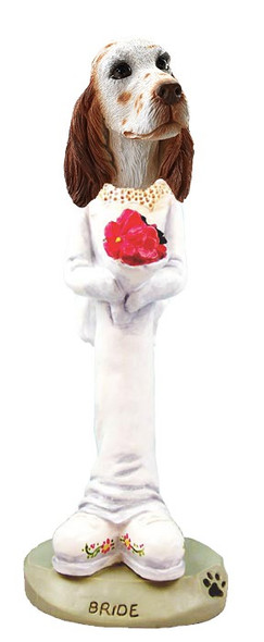 Orange Belton English Setter Bride Doogie Collectible Dog Figurine
