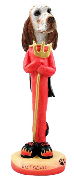 Orange Belton English Setter Lil Devil Doogie Collectible Dog Figurine