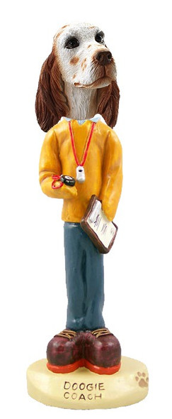 Orange Belton English Setter Coach Doogie Collectible Dog Figurine