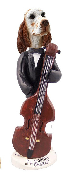 Orange Belton English Setter Bassist Doogie Collectible Dog Figurine