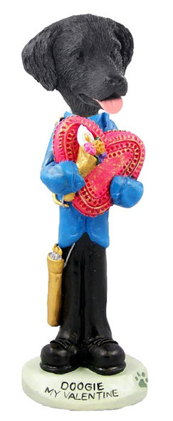 Flat Coated Retriever Valentine Doogie Collectible Dog Figurine