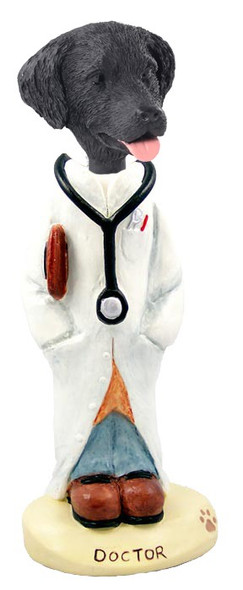 Flat Coated Retriever Doctor Doogie Collectible Dog Figurine