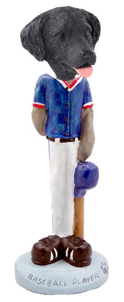 Flat Coated Retriever Baseball Doogie Collectible Dog Figurine
