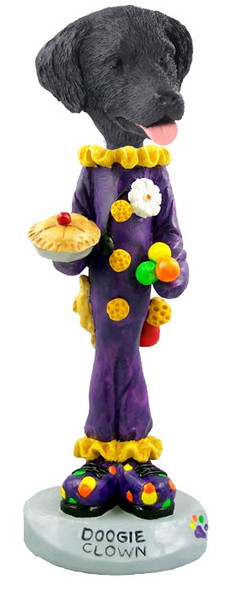 Flat Coated Retriever Clown Doogie Collectible Dog Figurine