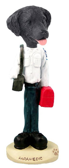Flat Coated Retriever Paramedic Doogie Collectible Dog Figurine