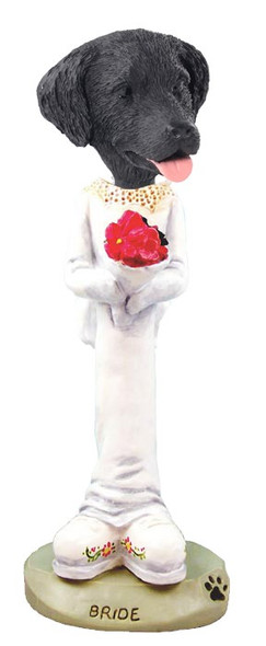Flat Coated Retriever Bride Doogie Collectible Dog Figurine