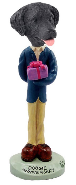 Flat Coated Retriever Anniversary Doogie Collectible Dog Figurine