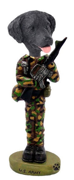 Flat Coated Retriever U S Army Doogie Collectible Dog Figurine