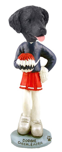 Flat Coated Retriever Cheerleader Doogie Collectible Dog Figurine