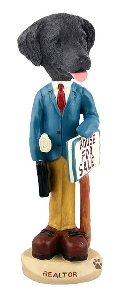 Flat Coated Retriever Male Realtor Doogie Collectible Dog Figurine