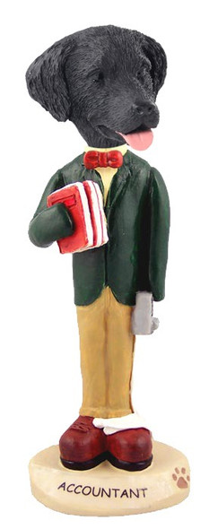 Flat Coated Retriever Accountant Doogie Collectible Dog Figurine