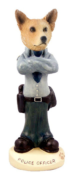 Red Australian Cattle Dog Police Doogie Collectible Dog Figurine