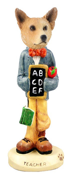 Red Australian Cattle Dog Teacher Doogie Collectible Dog Figurine