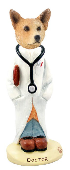 Red Australian Cattle Dog Doctor Doogie Collectible Dog Figurine