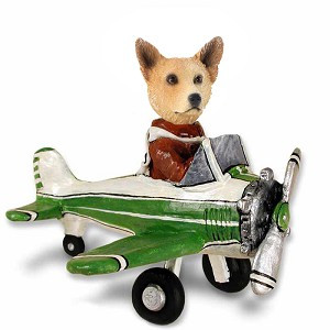 Red Australian Cattle Dog Airplane Doogie Collectible Dog Figurine