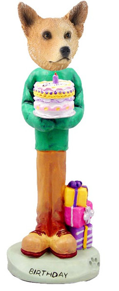 Red Australian Cattle Dog Birthday Doogie Collectible Dog Figurine