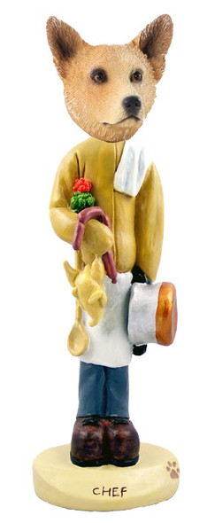 Red Australian Cattle Dog Chef Doogie Collectible Dog Figurine