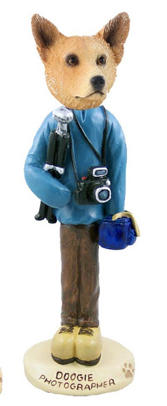 Red Australian Cattle Dog Photographer Doogie Collectible Dog Figurine