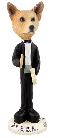 Red Australian Cattle Dog Conductor Doogie Collectible Dog Figurine