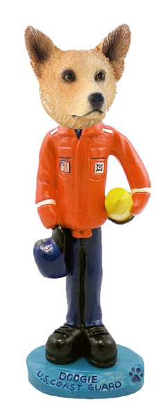 Red Australian Cattle Dog U S Coast Guard Doogie Collectible Dog Figurine
