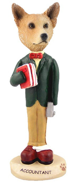 Red Australian Cattle Dog Accountant Doogie Collectible Dog Figurine