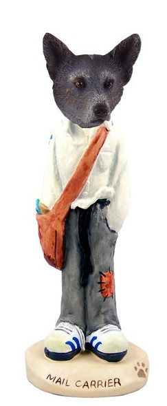 Blue Australian Cattle Dog Mail Carrier Doogie Collectible Dog Figurine