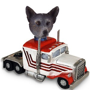 Blue Australian Cattle Dog Truck Tractor Doogie Collectible Dog Figurine