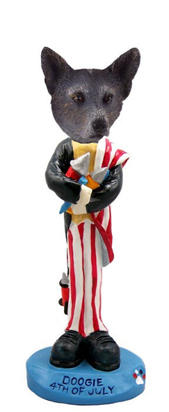Blue Australian Cattle Dog 4th of July Doogie Collectible Dog Figurine