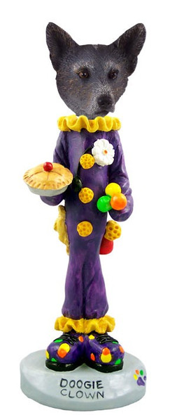 Blue Australian Cattle Dog Clown Doogie Collectible Dog Figurine