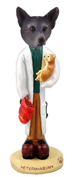 Blue Australian Cattle Dog Veterinarian Doogie Collectible Dog Figurine