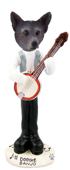 Blue Australian Cattle Dog Banjo Doogie Collectible Dog Figurine