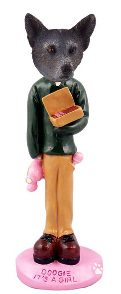 Blue Australian Cattle Dog It's a Girl Doogie Collectible Dog Figurine