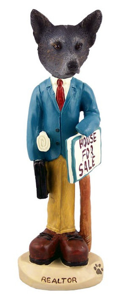 Blue Australian Cattle Dog Male Realtor Doogie Collectible Dog Figurine
