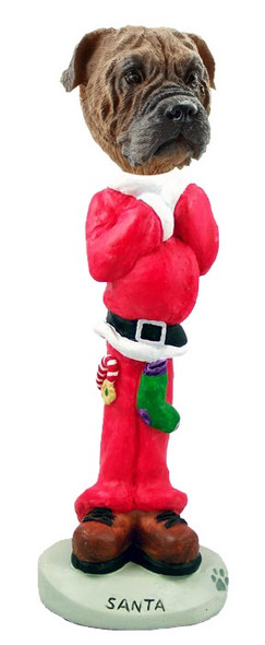 Bullmastiff Santa Doogie Collectible Dog Figurine