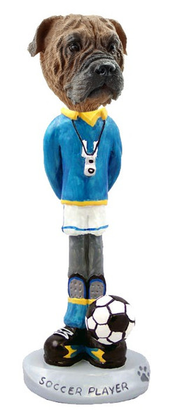 Bullmastiff Soccer Doogie Collectible Dog Figurine