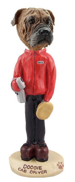 Bullmastiff Cab Driver Doogie Collectible Dog Figurine