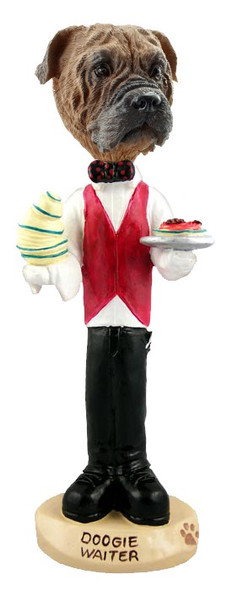 Bullmastiff Waiter Doogie Collectible Dog Figurine
