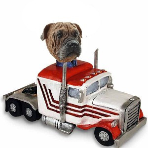 Bullmastiff Truck Tractor Doogie Collectible Dog Figurine