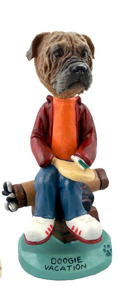 Bullmastiff Vacation Doogie Collectible Dog Figurine