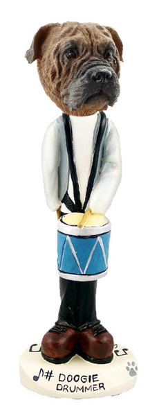 Bullmastiff Drummer Doogie Collectible Dog Figurine