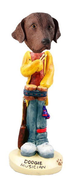 Chesapeake Bay Retriever Musician Doogie Collectible Dog Figurine