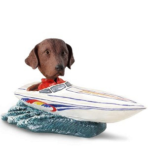 Chesapeake Bay Retriever Motorboat Doogie Collectible Dog Figurine