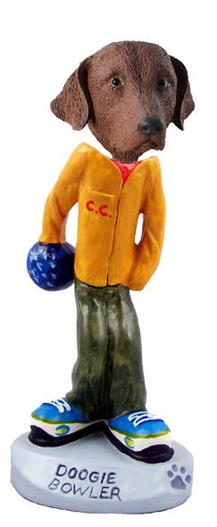 Chesapeake Bay Retriever Bowler Doogie Collectible Dog Figurine