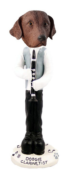 Chesapeake Bay Retriever Clarinetist Doogie Collectible Dog Figurine