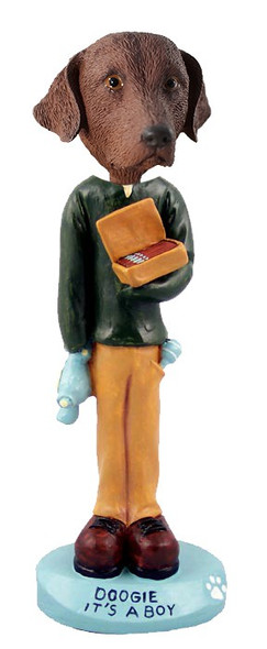 Chesapeake Bay Retriever It's a Boy Doogie Collectible Dog Figurine