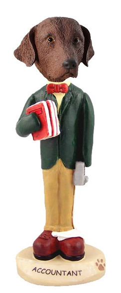 Chesapeake Bay Retriever Accountant Doogie Collectible Dog Figurine