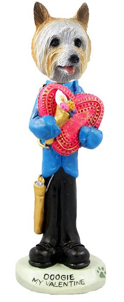 Silky Terrier Valentine Doogie Collectible Dog Figurine