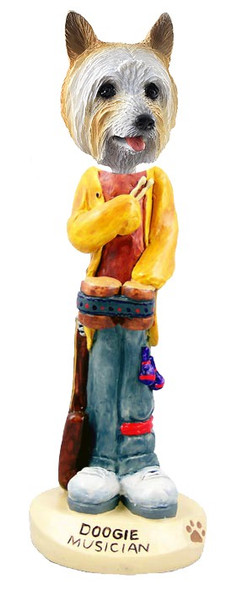 Silky Terrier Musician Doogie Collectible Dog Figurine