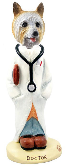 Silky Terrier Doctor Doogie Collectible Dog Figurine